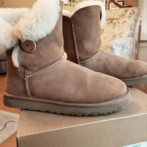 UGG "Bailey Button" Tan Boots